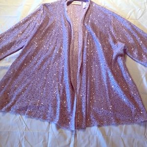 Lavender sparkle Alfred Dunner Sweater 1X